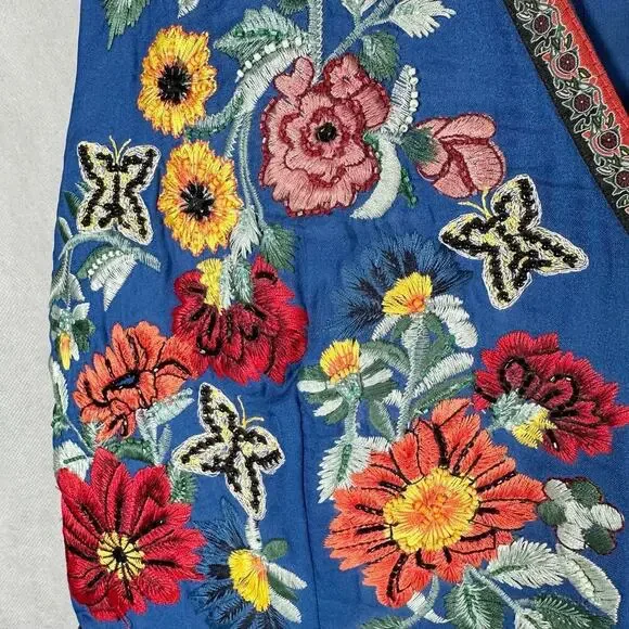 Alice + Olivia Patty Riviera Floral Embroidered A Line Mini Dress Size US 8 - Picture 7 of 15